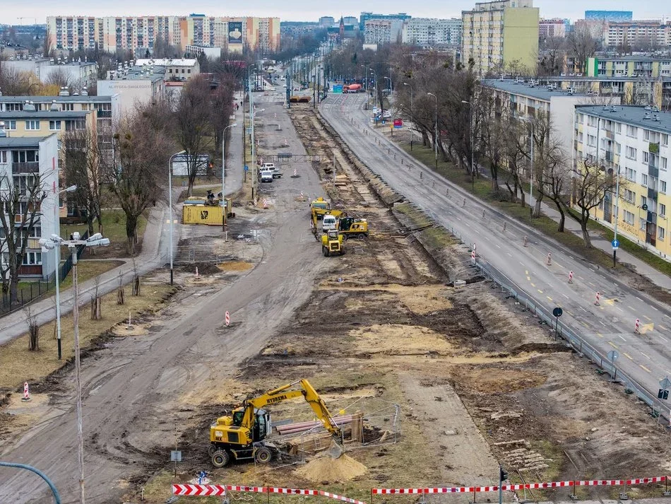 Przebudowa kolejnego etapu al. Śmigłego-Rydza w Łodzi