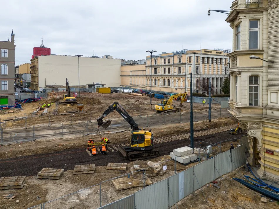 Tymczasowe torowisko w centrum Łodzi ukończone