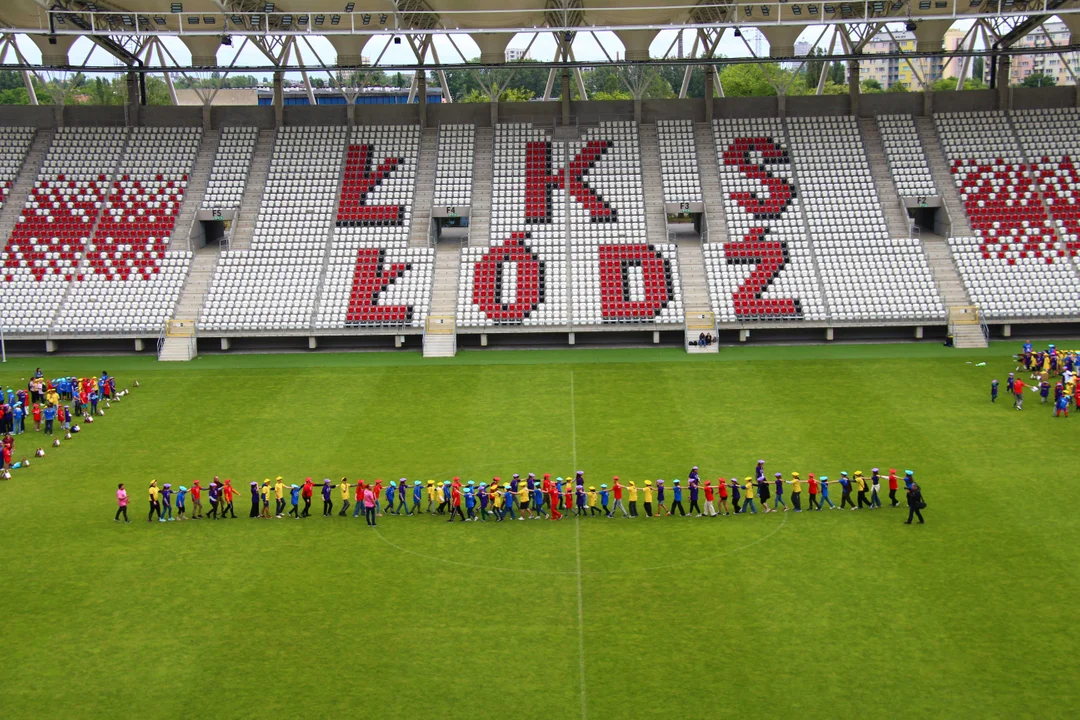 Flash mob na stadionie ŁKS Łódź im. Władysława Króla