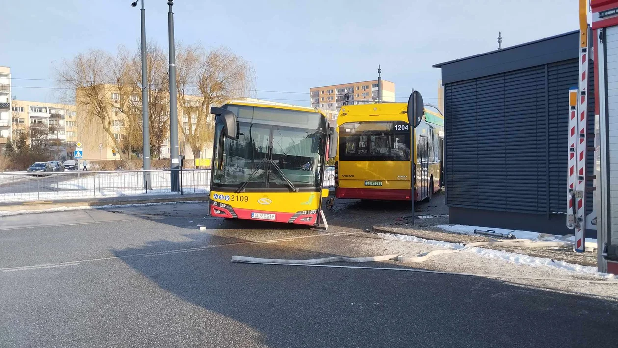 Zderzenie autobusów na Retkini