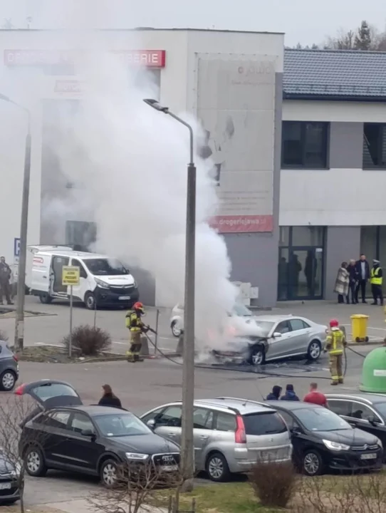 Pożar samochodu Bełchatów