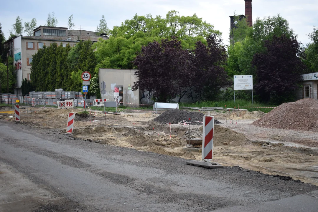 Budowa ronda na ul. 1 Maja w Zgierzu