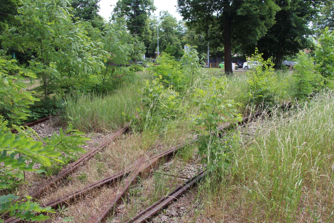 Nieczynne przystanki tramwajowe przy Konstantynowskiej