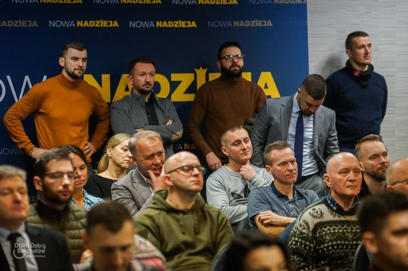 Sławomir Mentzen na spotkaniu w hotelu Wodnik