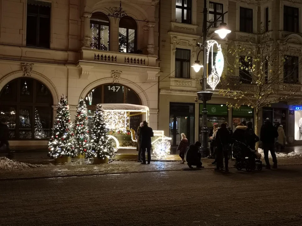 Świąteczna iluminacja na Piotrkowskiej