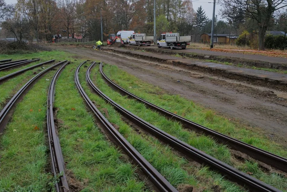 Remont krańcówki MPK Łódź przy Lodowej w Łodzi