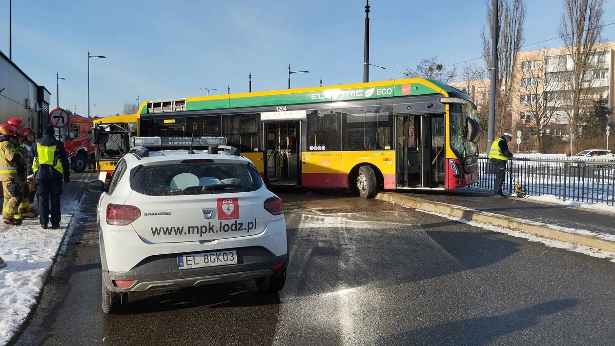 Zderzenie autobusów na Retkini