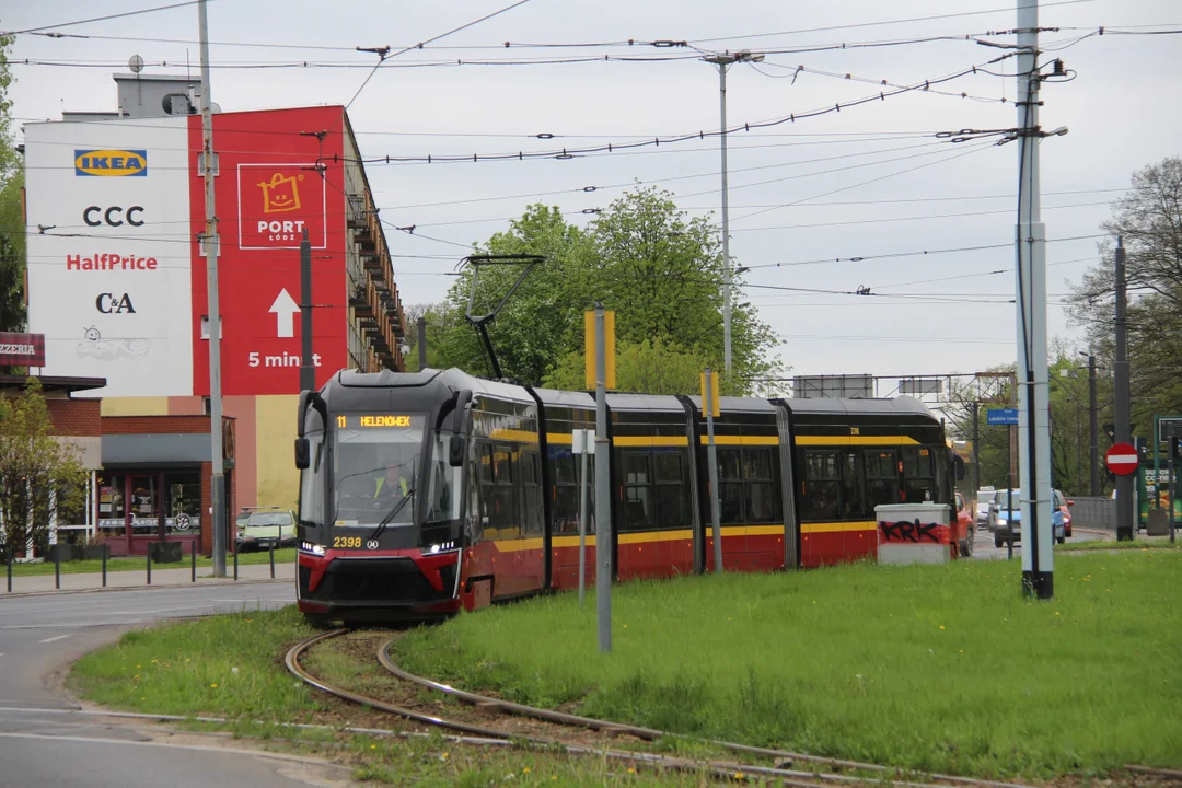 Tramwaje przy Pabianickiej w Łodzi