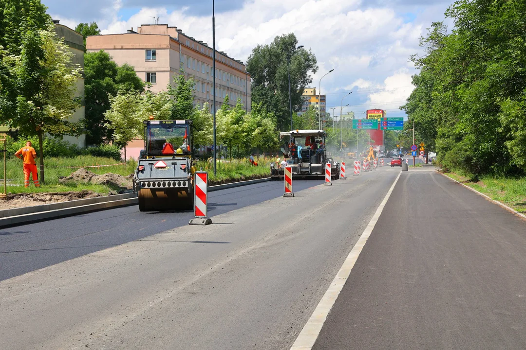 Trwa remont ulicy Lutomierskiej w Łodzi - stan na czerwiec 2024 r.