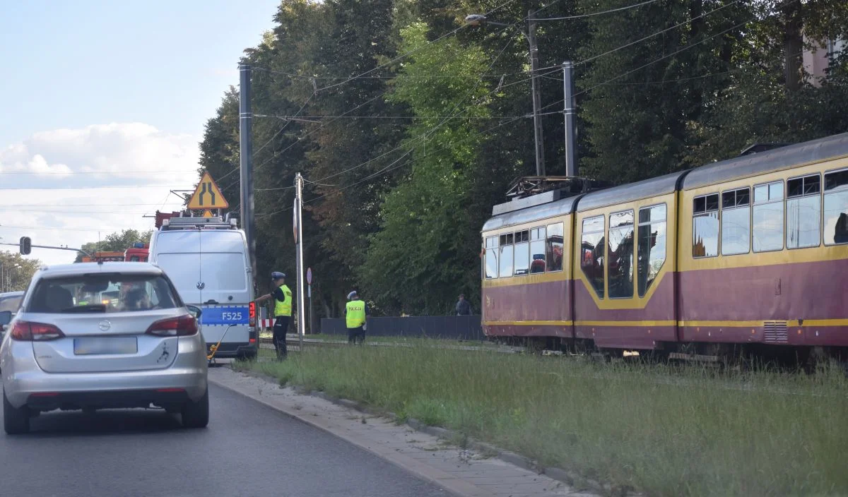 Wypadek na torowisku w Zgierzu