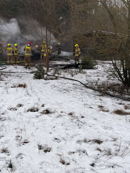 pożar domki Sulejów