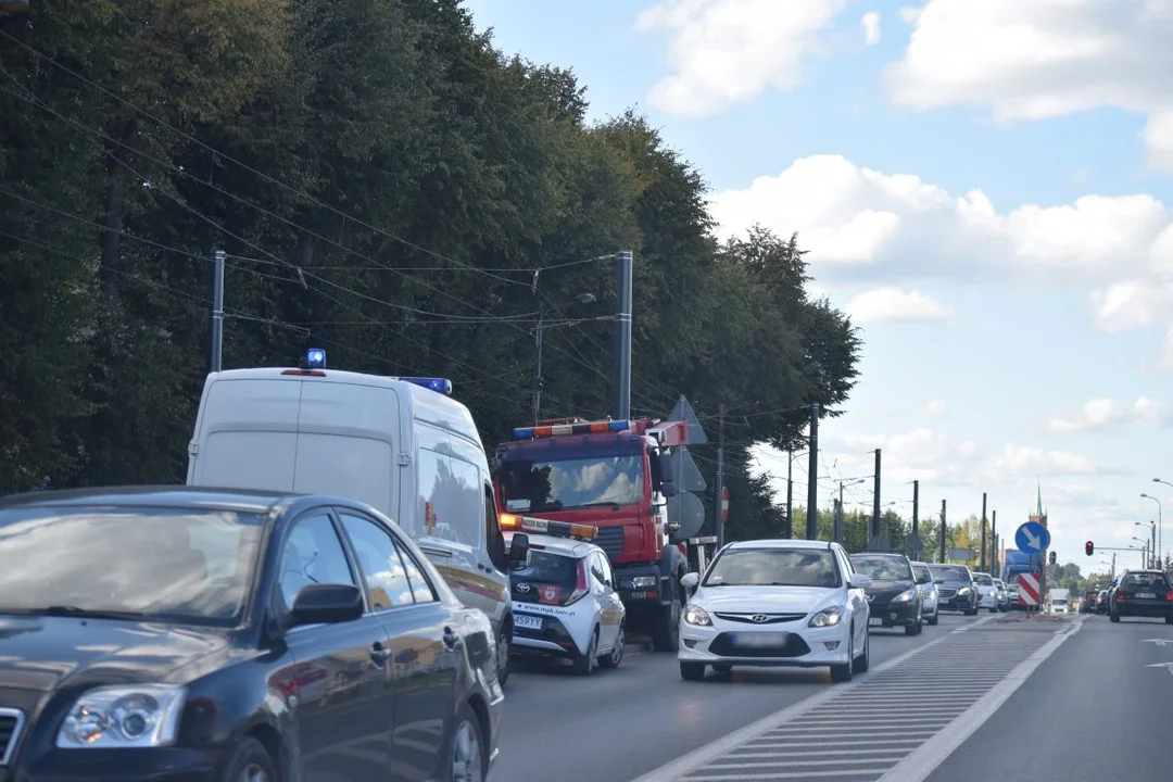 Wypadek na torowisku w Zgierzu
