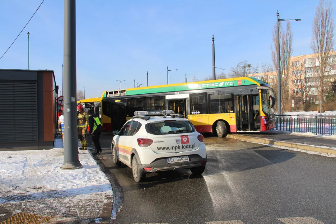 Zderzenie autobusów na Retkini