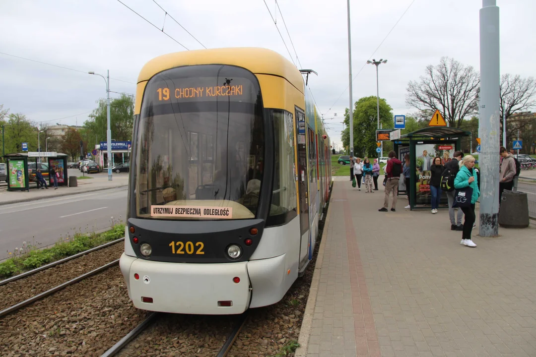 Tramwaje przy Pabianickiej w Łodzi