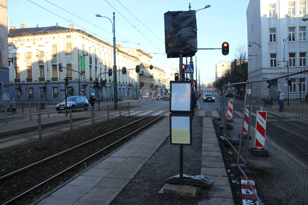 Utrudnienia dla podróżnych na Zachodniej w Łodzi