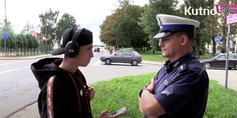 Kutnowscy policjanci będą kontrolować pieszych i kierowców. Przygotowali specjalny film [ZDJĘCIA/WIDEO] - Zdjęcie główne