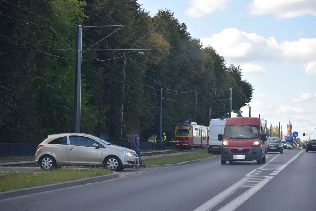 Wypadek na torowisku w Zgierzu