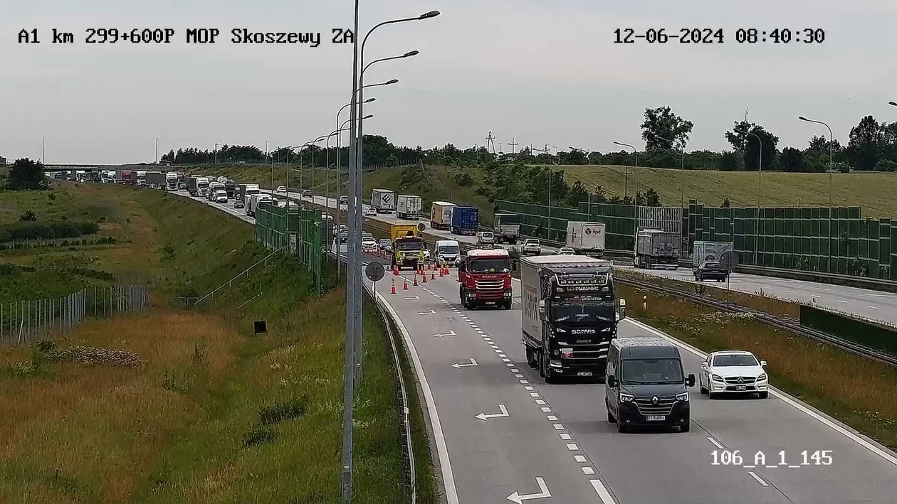 Roboty gwarancyjne na A1 w Łódzkiem