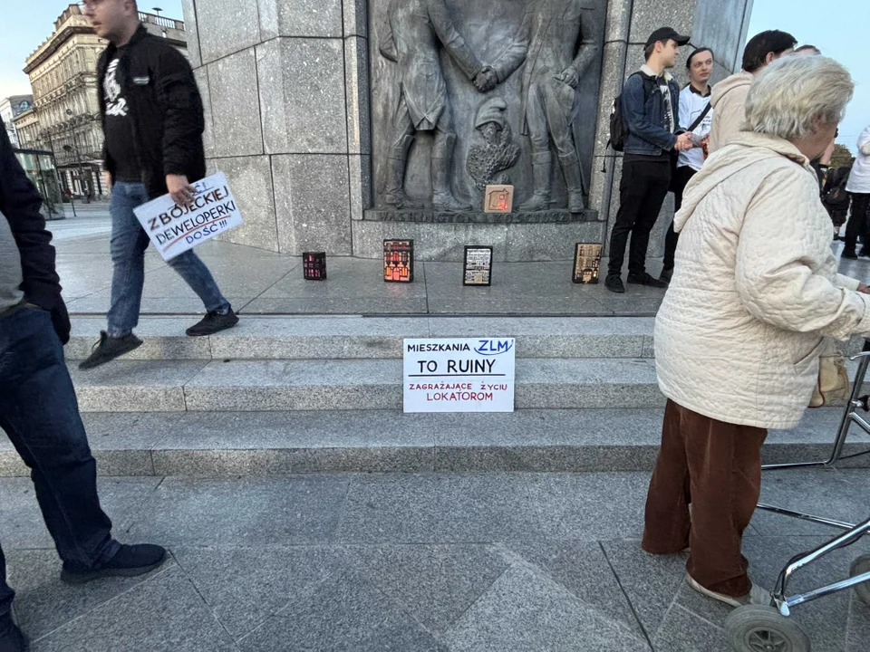 Manifestacja Łódzkiego Stowarzyszenia Lokatorów