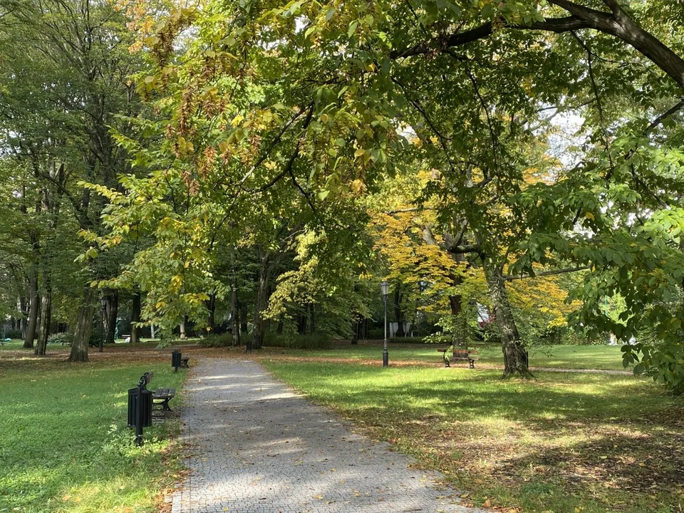 Park Źródliska jesienią