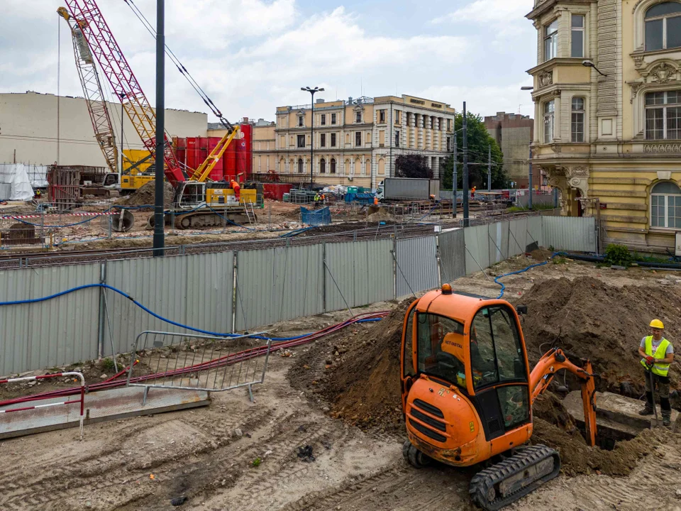 Tutaj powstaje podziemna stacja kolejowa "Łódź Śródmieście"