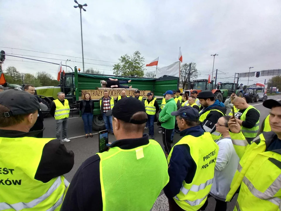 Protest Rolników Szczeńska Aleksandrowska Łódź