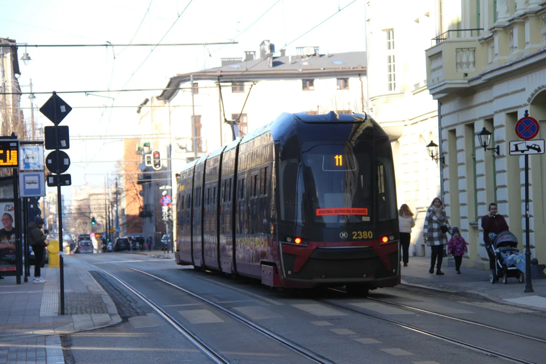 Ulica Kilińskiego główną ulicą podczas objazdu tramwajów MPK Łódź