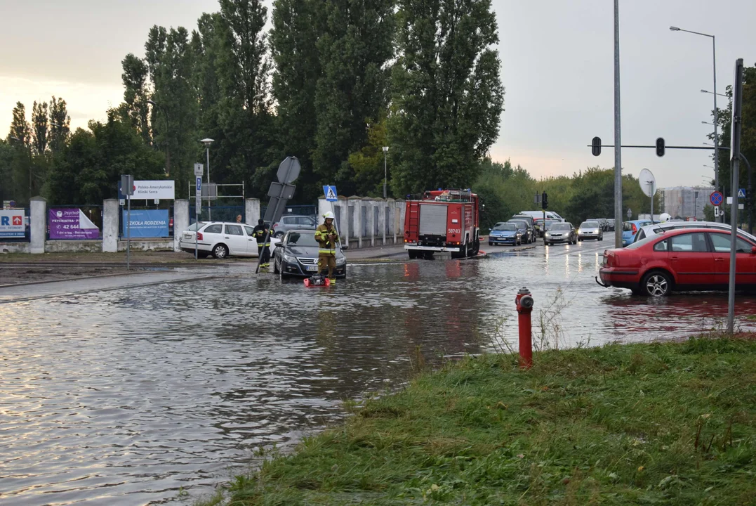 Zalane ulice w Zgierzu