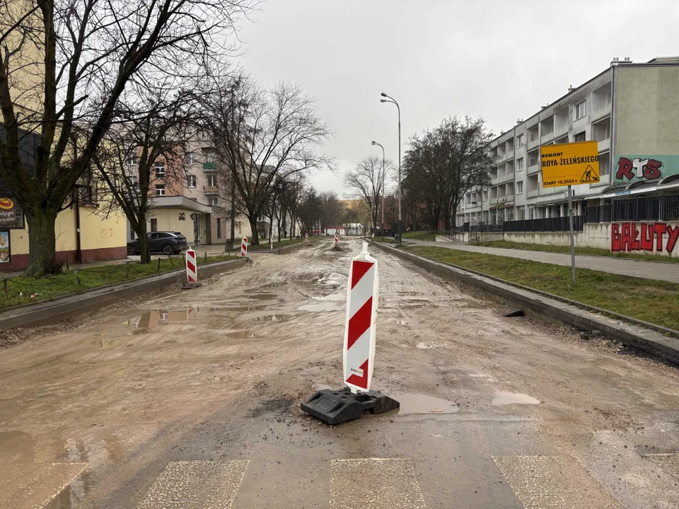 Remont ulicy Boya-Żeleńskiego w Łodzi