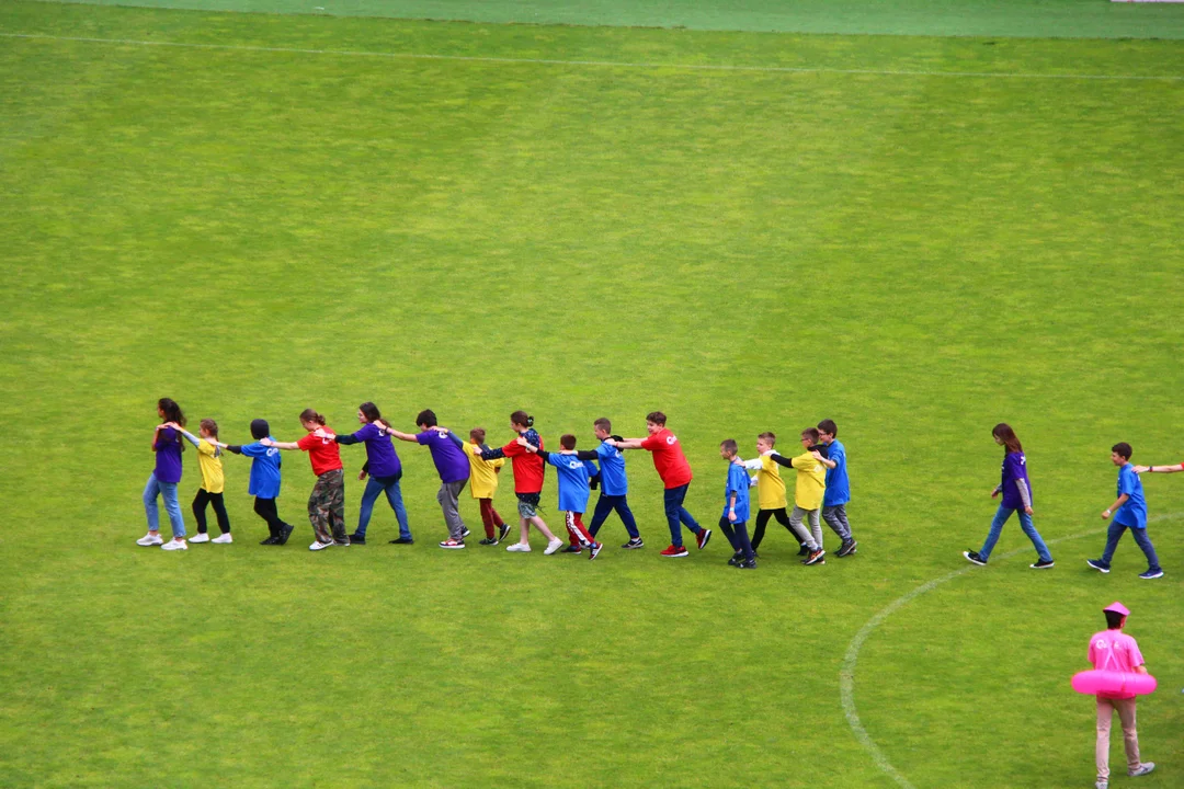 Flash mob na stadionie ŁKS Łódź im. Władysława Króla