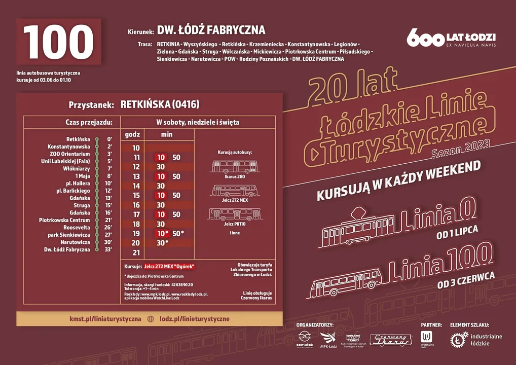 Rozkład jazdy linia 100