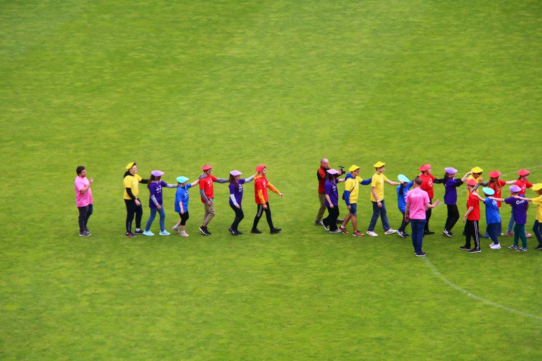 Flash mob na stadionie ŁKS Łódź im. Władysława Króla