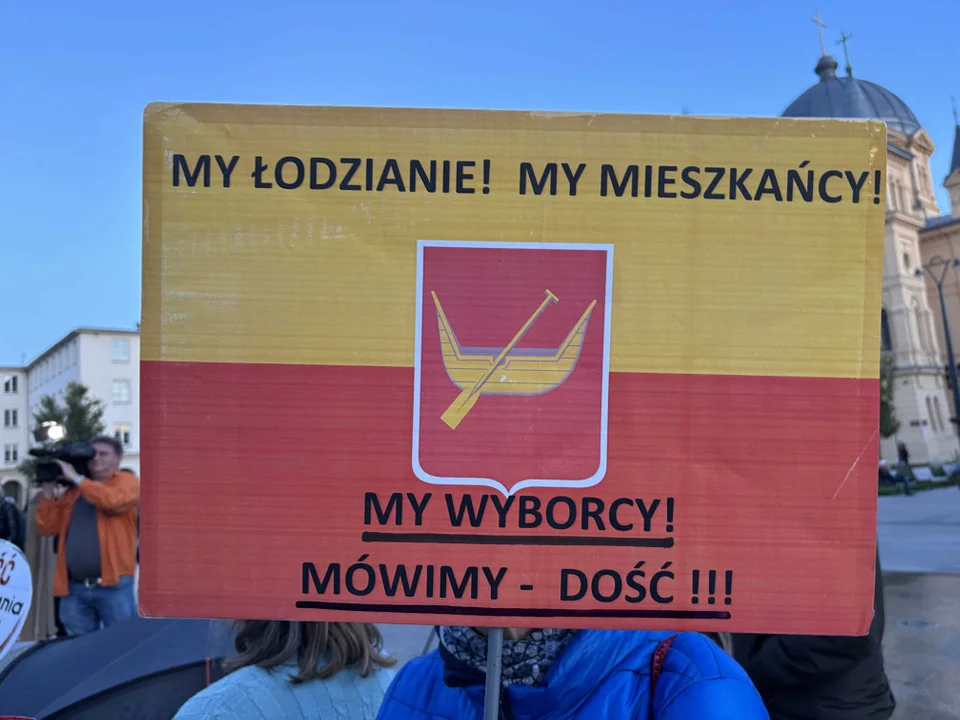 Manifestacja Łódzkiego Stowarzyszenia Lokatorów