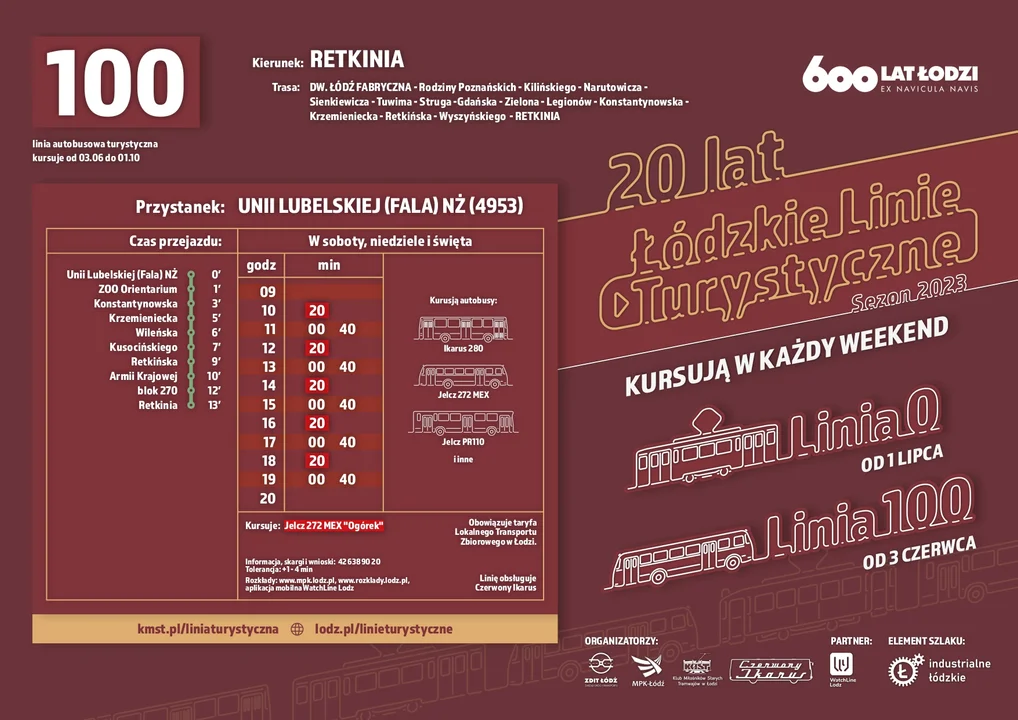 Rozkład jazdy linia 100