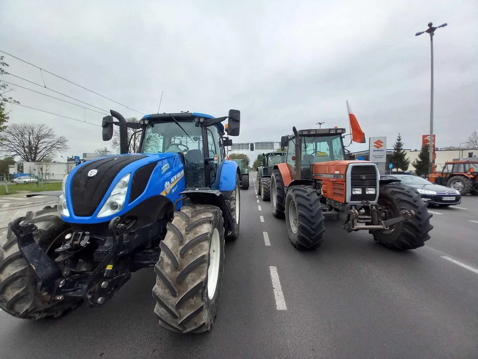 Protest Rolników Szczeńska Aleksandrowska Łódź