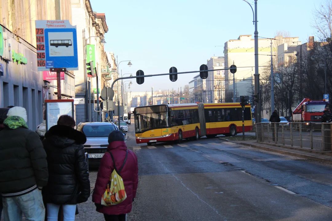 Utrudnienia dla podróżnych na Zachodniej w Łodzi