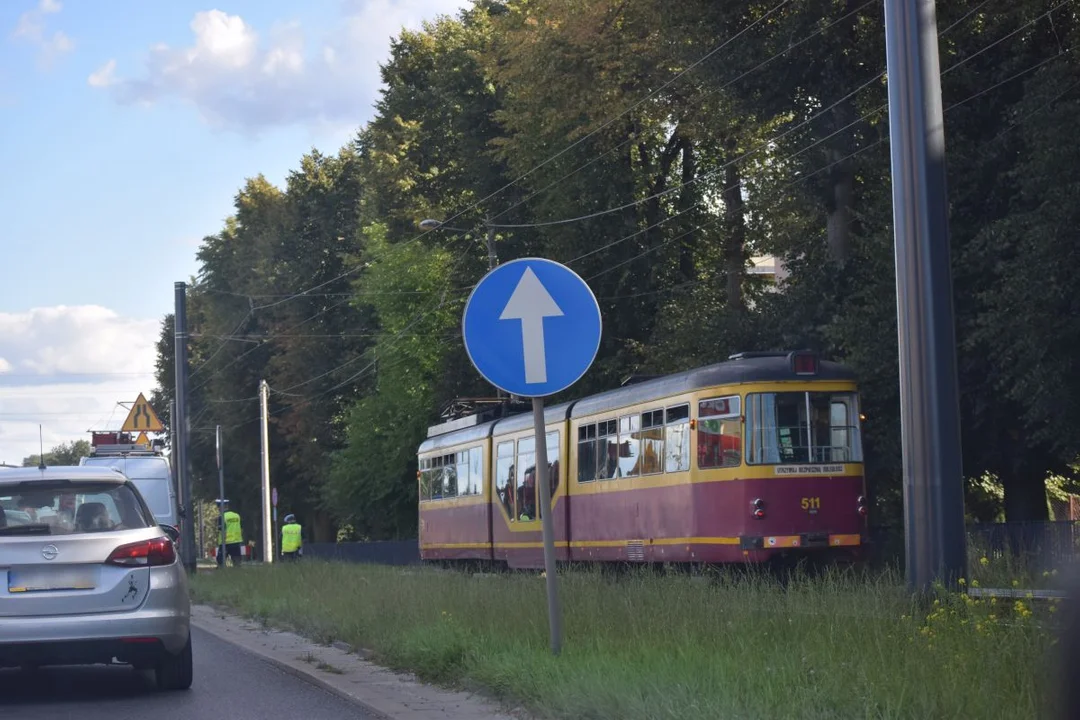 Wypadek na torowisku w Zgierzu