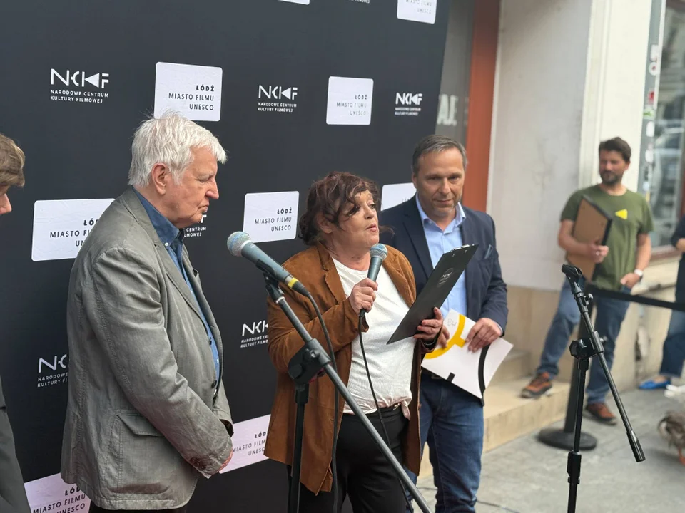 Odsłonięcie gwiazdy Andrzeja Barańskiego przy ul. Piotrkowskiej