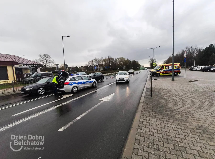 Wypadek na alei Wyszyńskiego w Bełchatowie