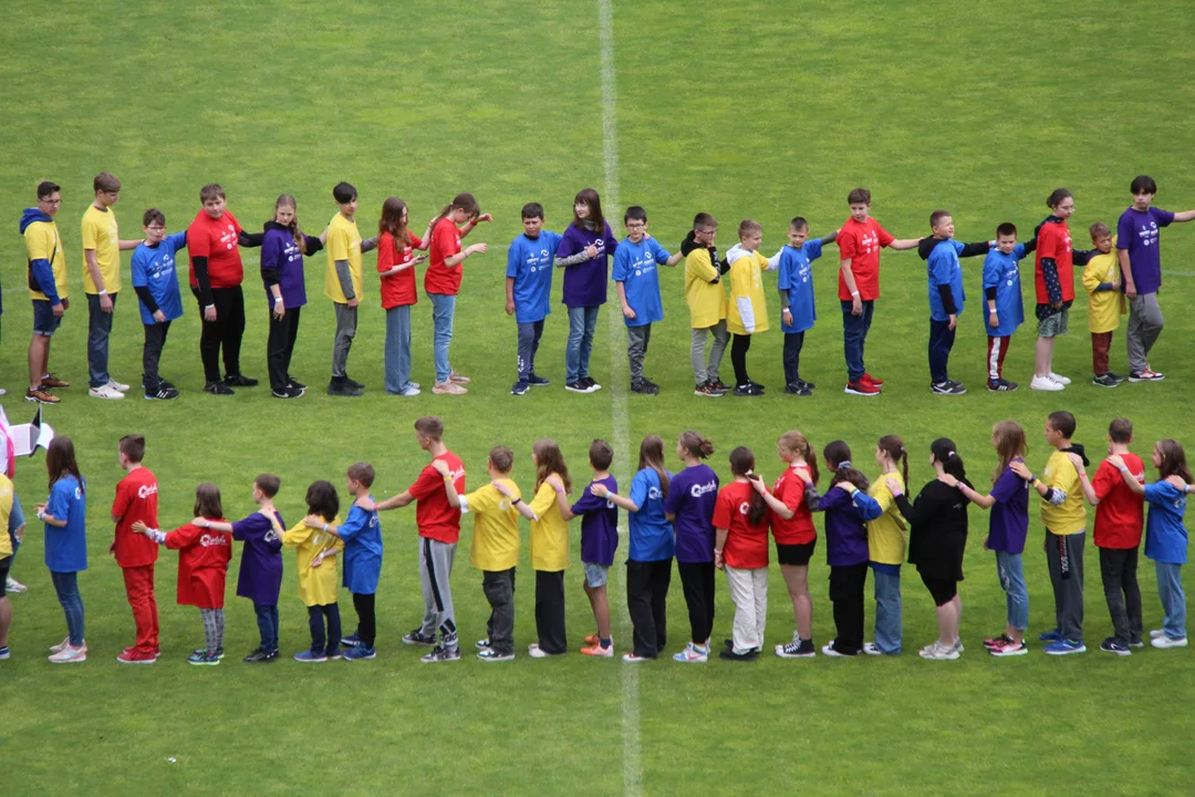 Flash mob na stadionie ŁKS Łódź im. Władysława Króla