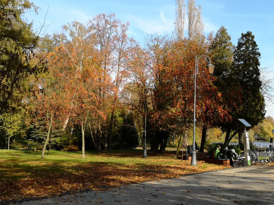 Zgierzanie korzystają z pięknej jesiennej pogody