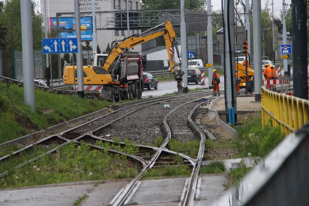 Zajezdnia tramwajowa Chocianowice w Łodzi w remoncie