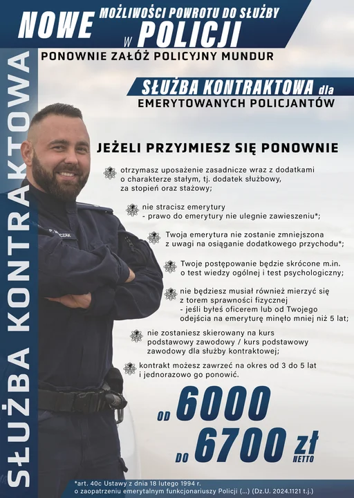 Emeryci werbowani są do powrotu do służby. Jakie zarobki są im proponowane?