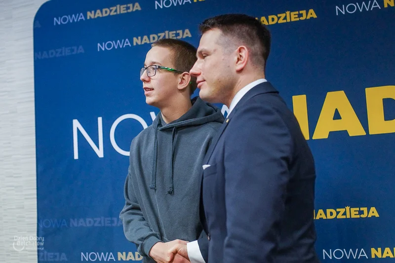 Sławomir Mentzen na spotkaniu w hotelu Wodnik