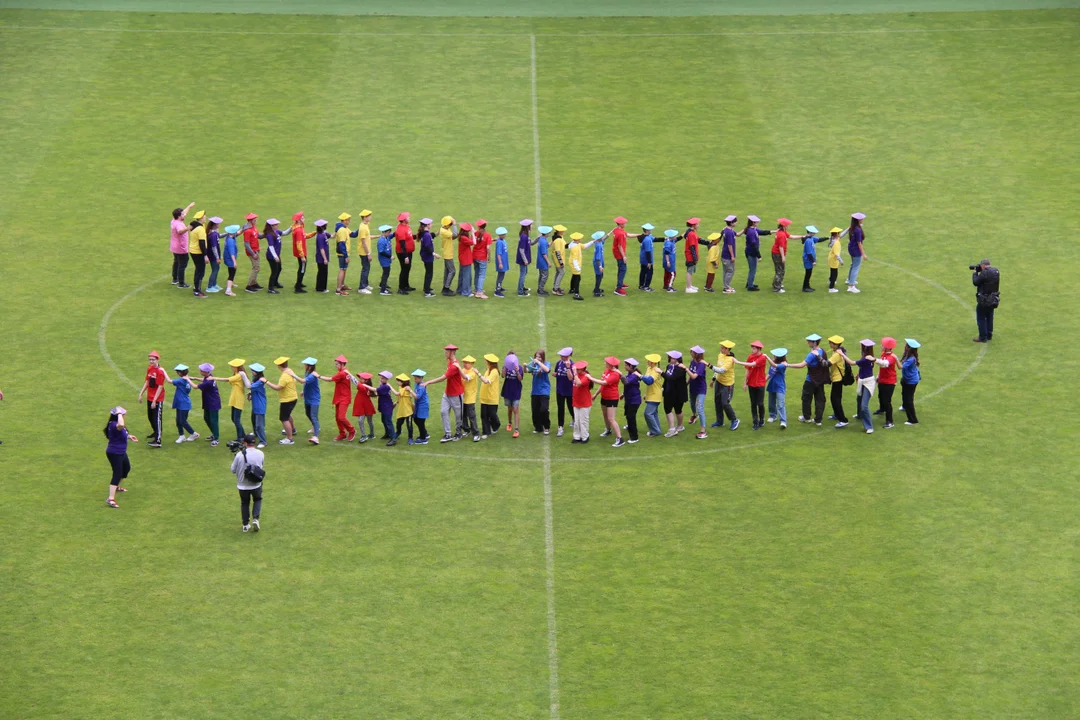 Flash mob na stadionie ŁKS Łódź im. Władysława Króla