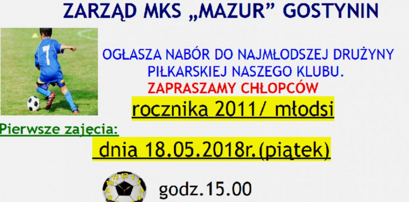 Chcecie, by wasze dzieci trafiły do Mazura? Klub zaprasza na trening - Zdjęcie główne