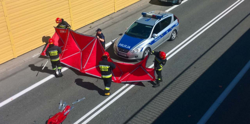 Tragedia na krajowej "60"! Mężczyzna skoczył z wiaduktu [FOTO] - Zdjęcie główne