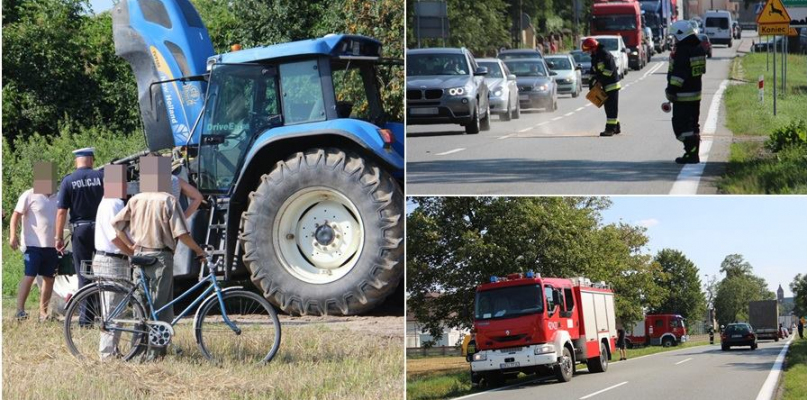 Kolizja z ciągnikiem. Spore utrudnienia w ruchu [ZDJĘCIA] - Zdjęcie główne