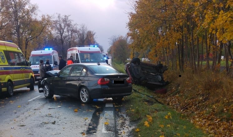 Wypadek z udziałem pijanego kierowcy. Utrudnienia w ruchu  - Zdjęcie główne