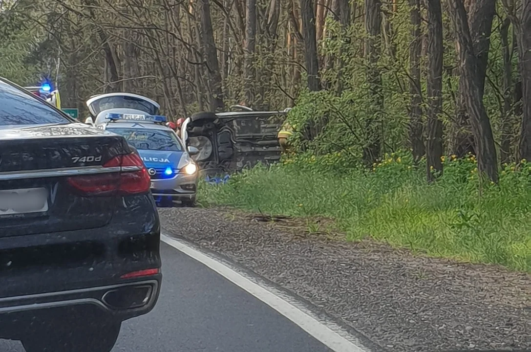 Poważny wypadek w gminie Gąbin. Samochód wypadł z drogi i wbił się w drzewo - Zdjęcie główne